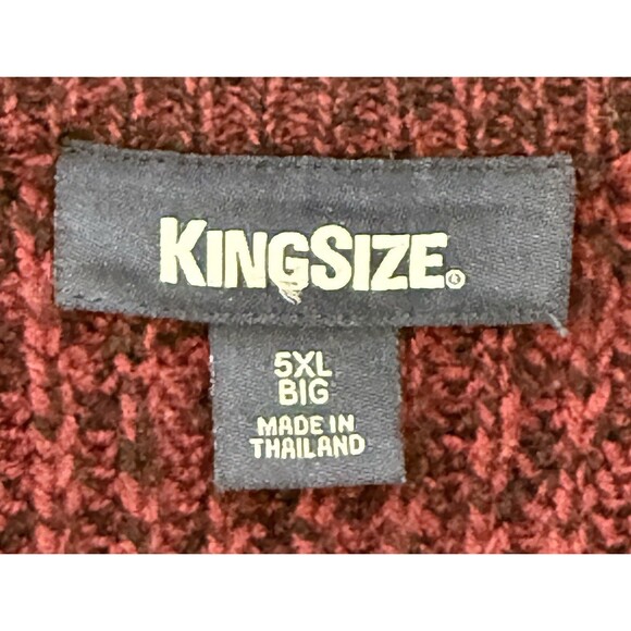 KingSize Men's Maroon Chunky Knit Sweater Vest Casual Layering Academia Size 5XL - Picture 4 of 8